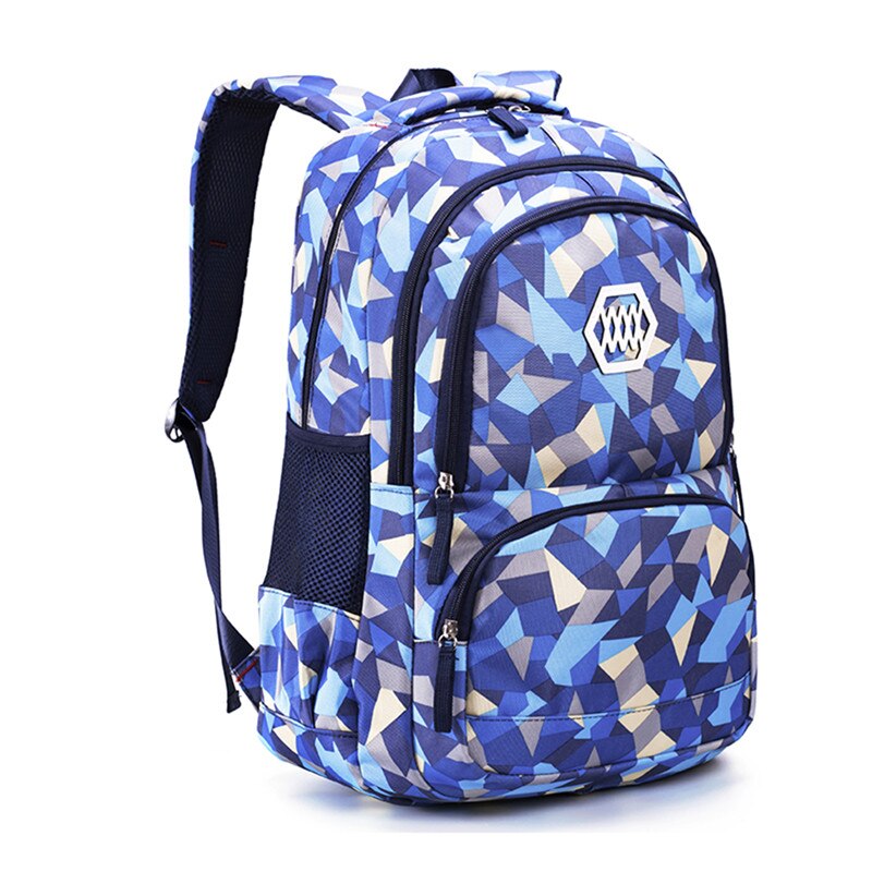 Children school bags for teenagers boys girls big capacity school backpacks waterproof satchel kids book bag sac mochila: blue big