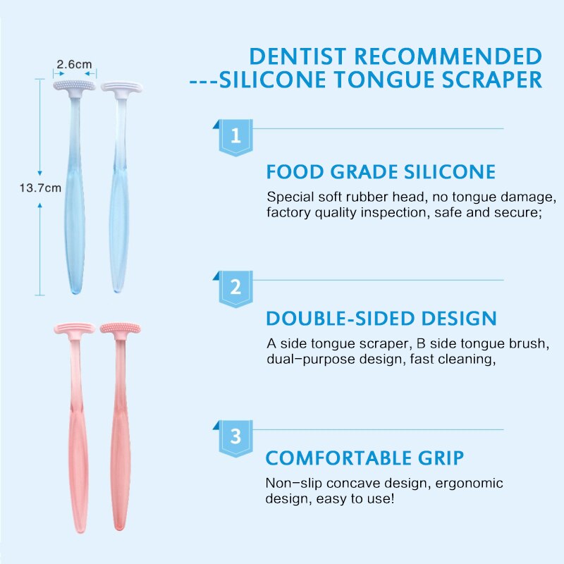 Cepillo de silicona suave para la lengua, limpieza de la superficie de la lengua, cepillos de limpieza Oral, limpiador de lengua, respiración fresca, salud, 1 unidad