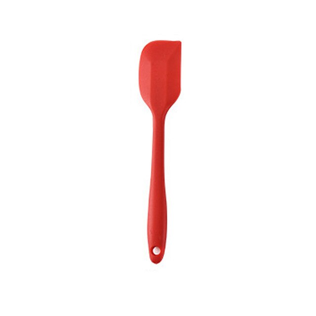 Spatule en Silicone résistant à la chaleur, antiadhésif, outil de pâtisserie, couteau à beurre, grattoir, outil de gâteau réutilisable, accessoires de cuisine: B-Red
