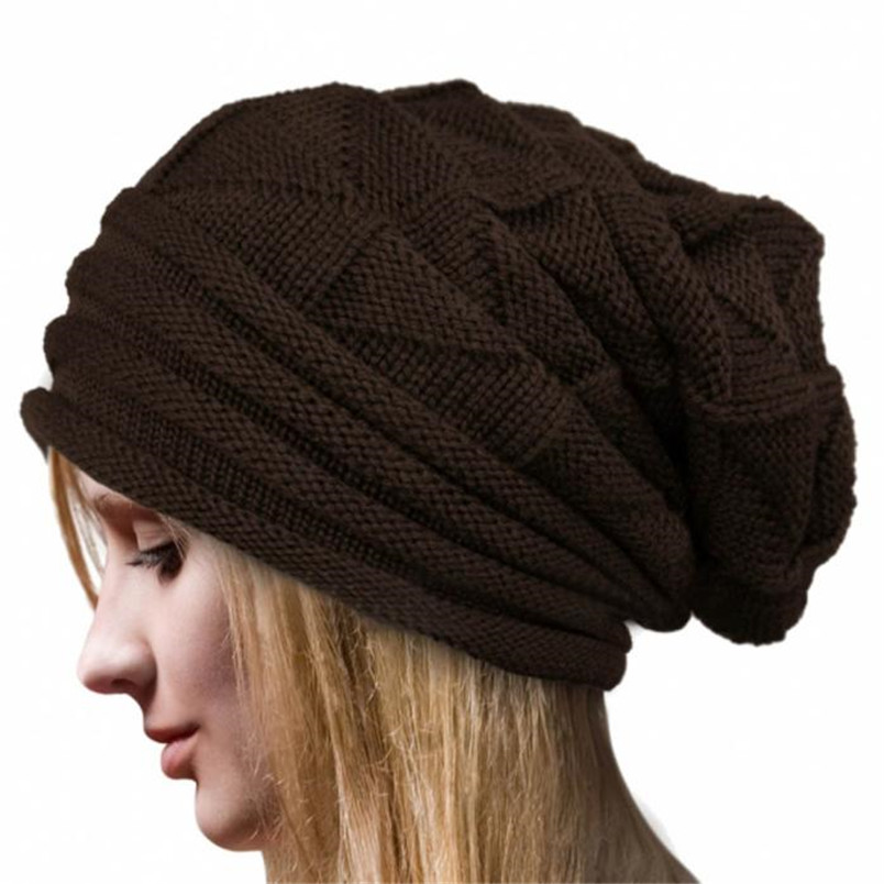 Dame lue strikke lue baggy slouchy beanie varm vinter lue ski cap hodeskalle fresh høst jente menn lue czapka zimowa