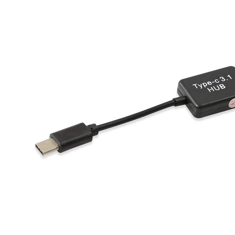Typ C OTG USB 3.1 przejście ze złącza męskiego na podwójne 2.0 kobiet OTG ładowania 2 Port koncentratora kabel Y rozdzielacz