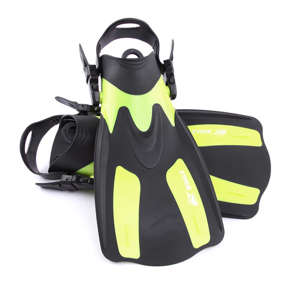 FN-200 de ballena aletas de natación adulto corto Scuba snorkel zapatos de natación aletas de pie Trek aletas de buceo con talón