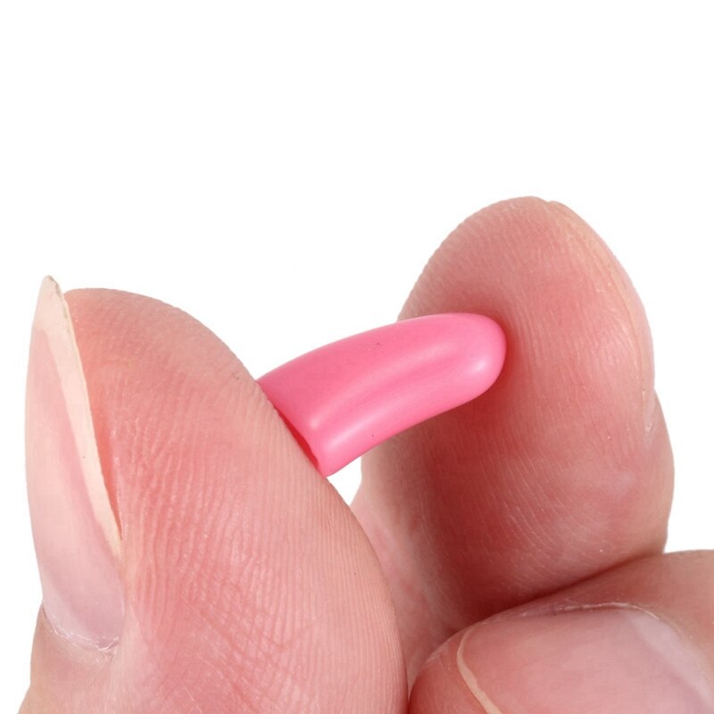 40 stuks zachte nagelkapjes voor kattenklauwcontrole poten los + lijm met glitter paars m & lichtroze, maat s