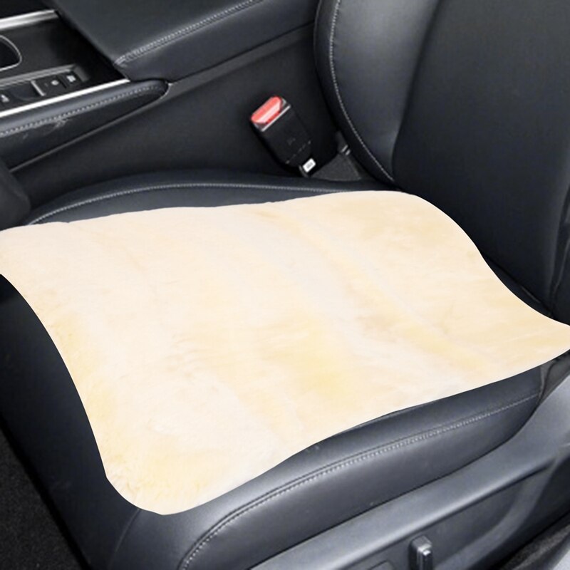 1Pcs Car Seat Cover Faux Fur Keep Warm Universal for Car Front Seat Covers Autumn and Winter Seat-Covers Brown