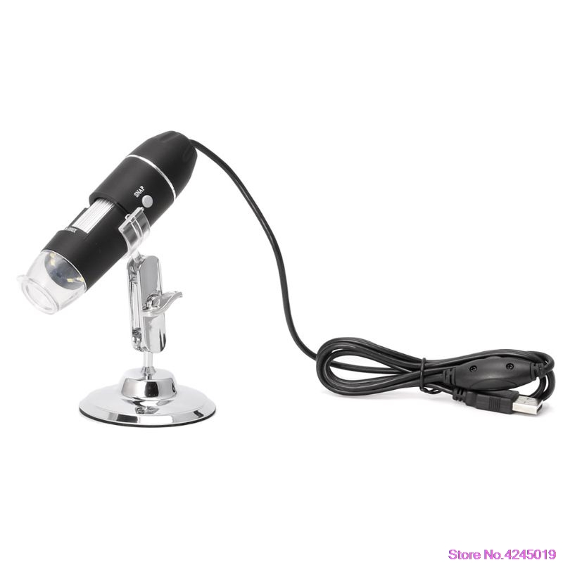 1600X USB Digital Microscope Camera Endoscope 8LED Magnifier with Metal Stand