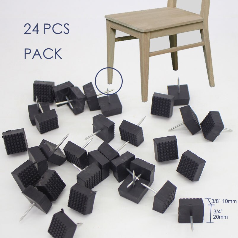Flyshop 4 Stks Meubelvoeten Ferrules Caps Flexibele PVC Stoel Been Floor Protectors Vierkante Meubels Tafelhoezen 100 x 100 mm, 4 inch x 4inch, Zwart