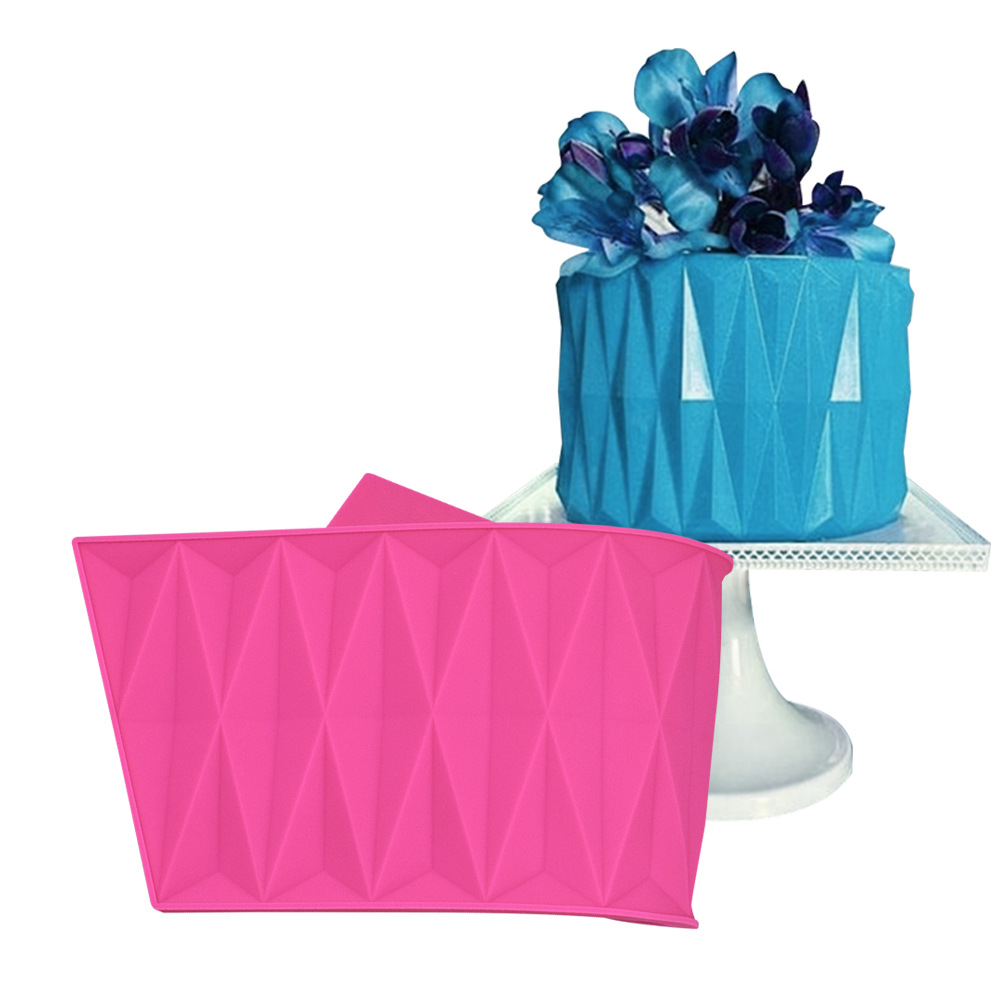 3D Origami Silicone Cake Lace Mold Fondant Moulds Cake Decorating Tool Border Decoration Lace Mold kitchen Bakeware