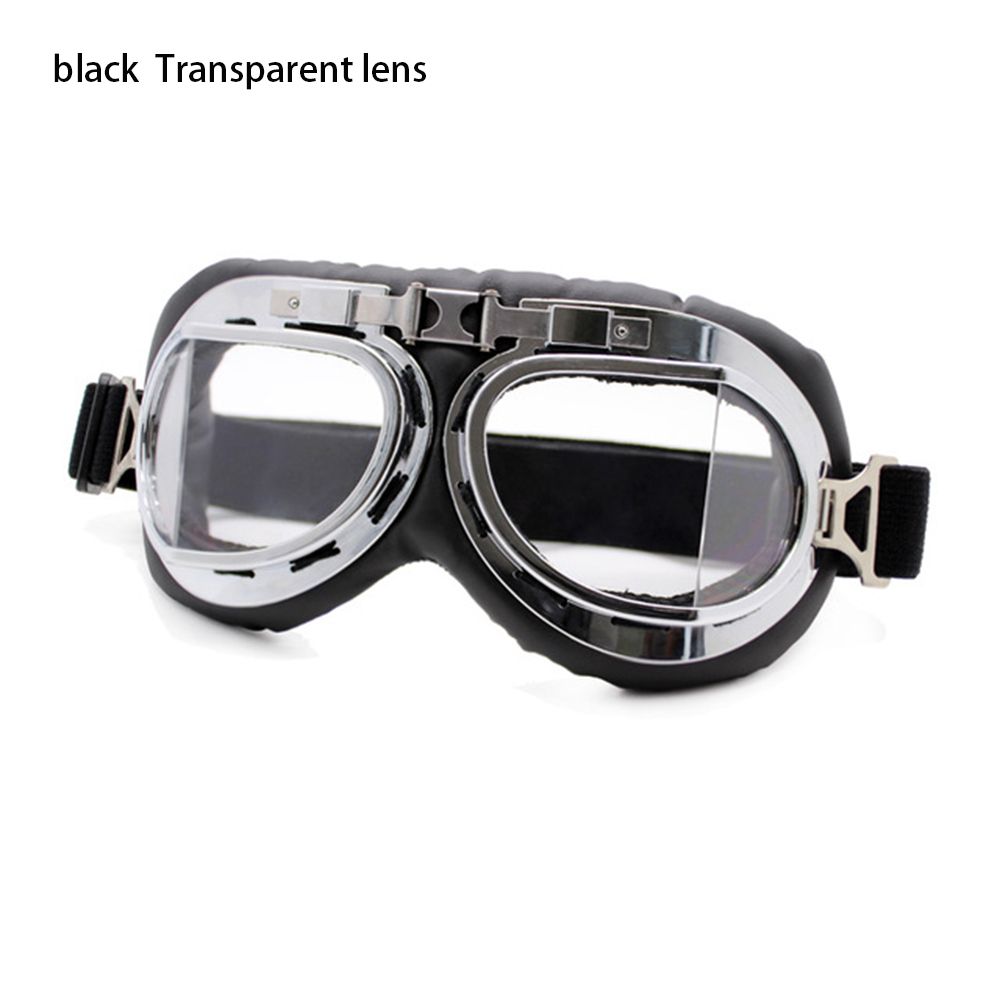Retro Vintage Pilot Goggles Motor Protective Gear Glasses For Motorcycle Cruiser Cafe Scooter