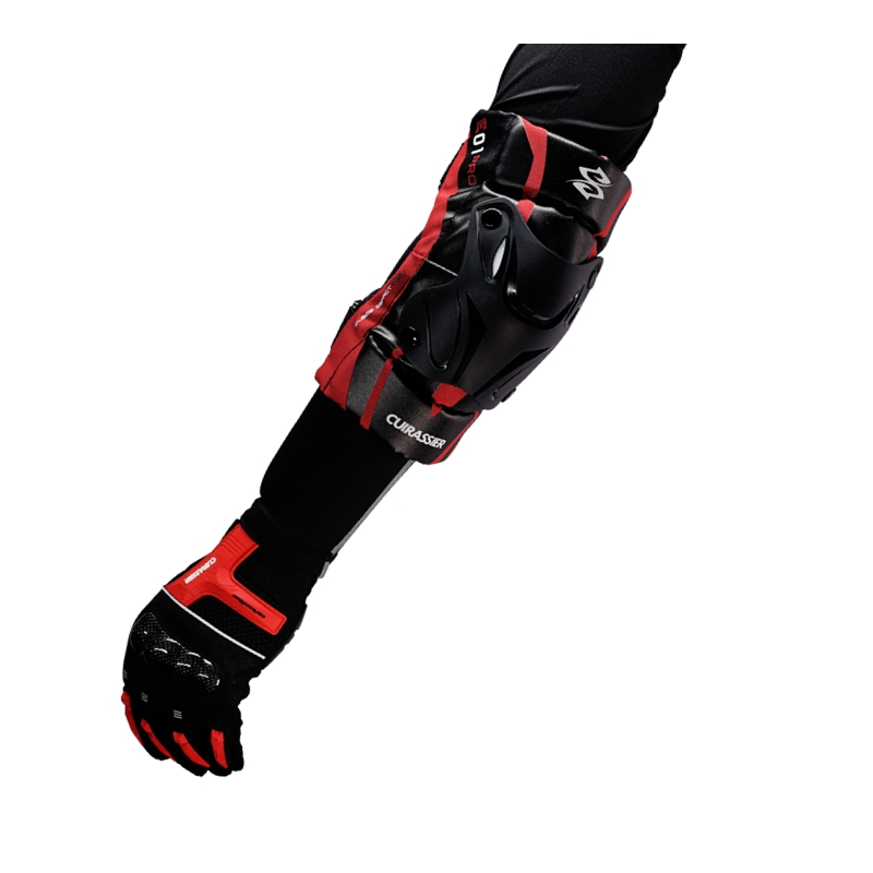 Cuirassier K01-3 Motorcycle Knee Pads Set Knee Protector Moto MX MTB Motocross Protective Gear Knee Guards Kneepad Protection: E01-3-Lava Red