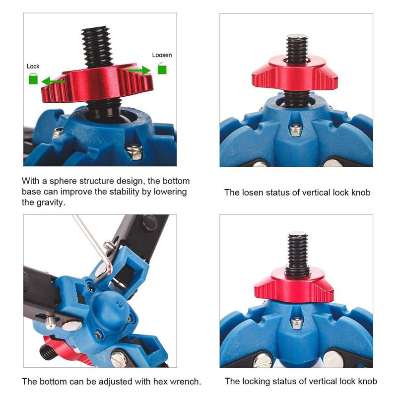 M1 beine 3 füße, einbeinstativhalterung, stützfuß, 3/8- zoll-adapter