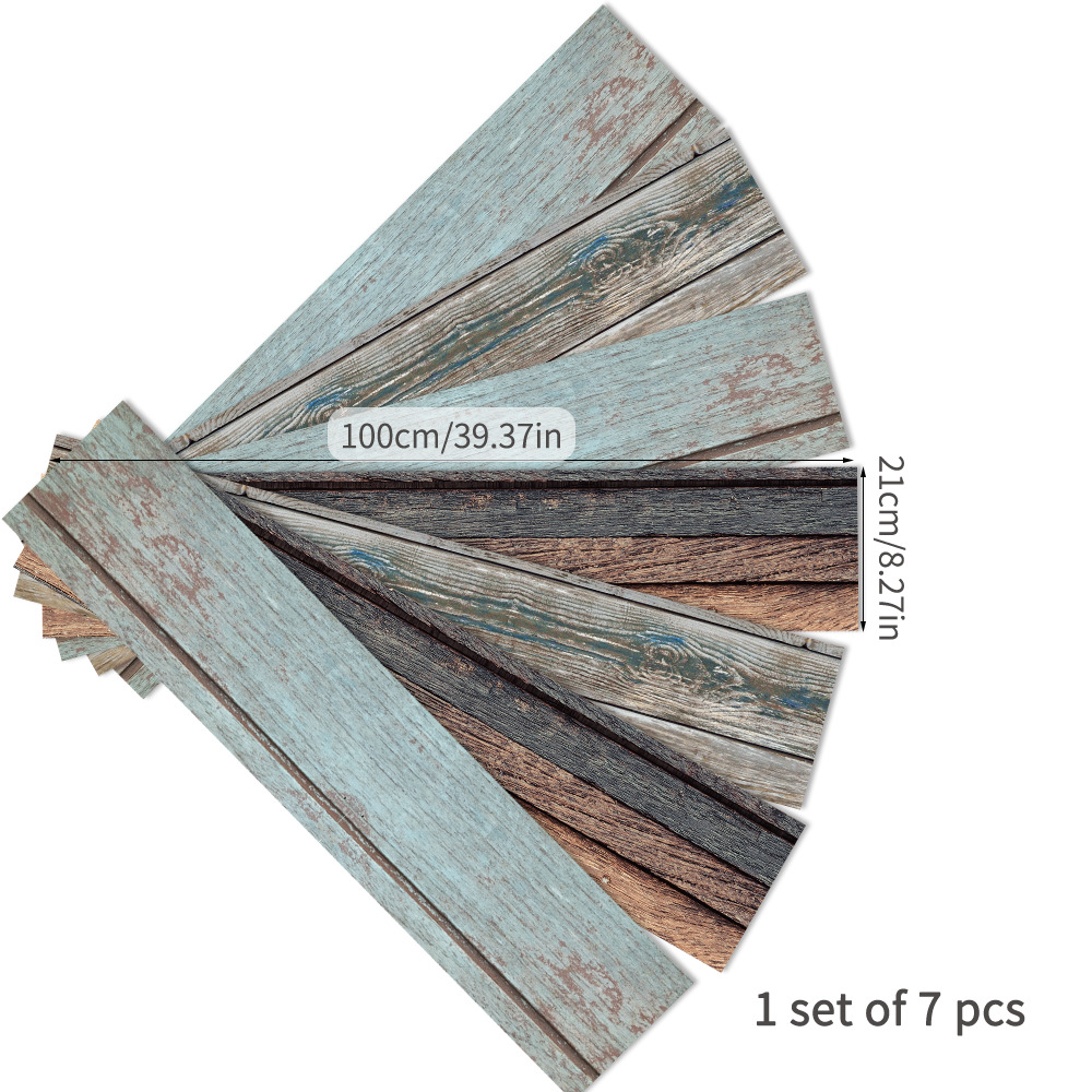 Houten Vintage Grain Stairway Vinyl Vloer Deur Sticker Adhesive Diy Waterdichte Trap Behang Voor Trappen Decal Home Decor: MF023