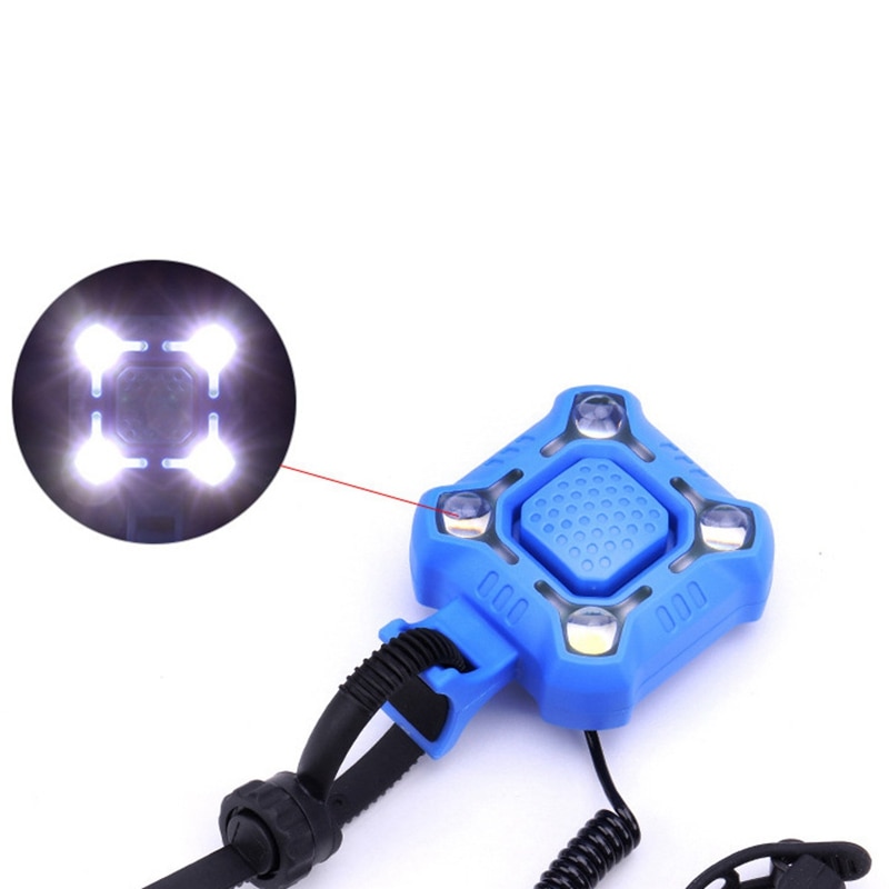 USB Charging Mountain Bike Road Car Front Handle Electronic Waterproof Horn Lamp Bicycle Bell 2 In 1 Bicycle Ling Light 140db