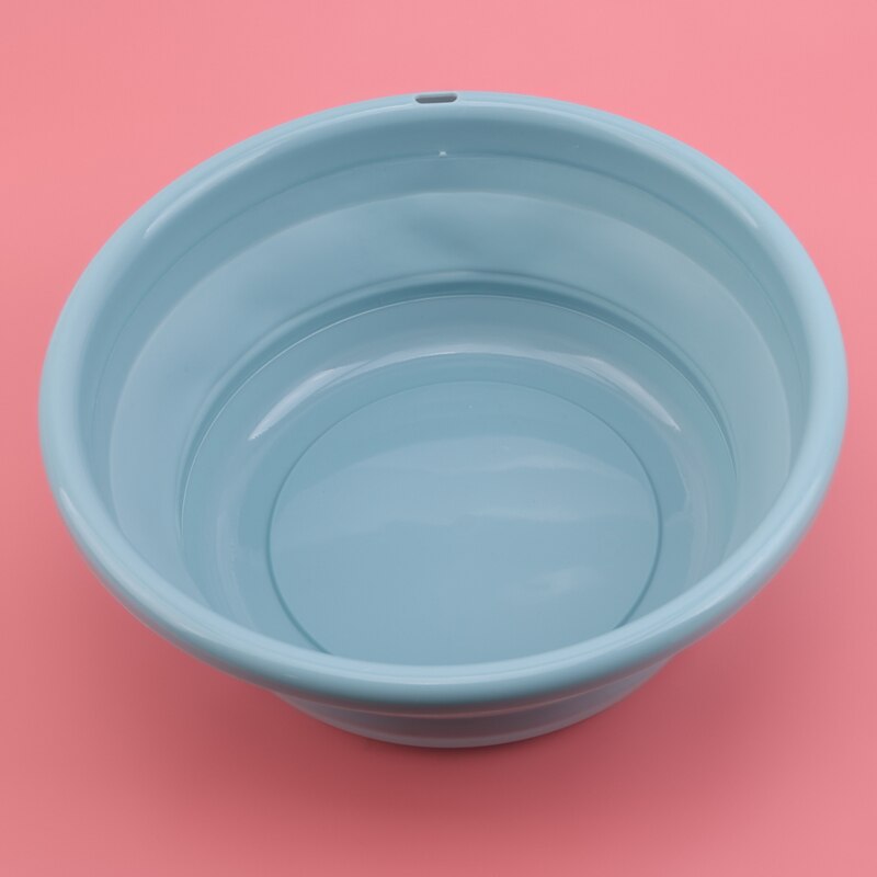 Lavabo de plástico plegable para exteriores, contenedor de cubo plegable de Color sólido, Herramientas de limpieza para el hogar y exteriores: Blue L