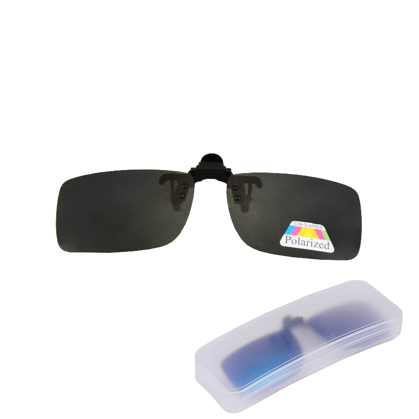 Polarized Clip On Sunglasses Men Women Near-Sighted Driving Night Vision Eyewear UV400 Cycling Fishing Glasses Clip with Box: F07 with box