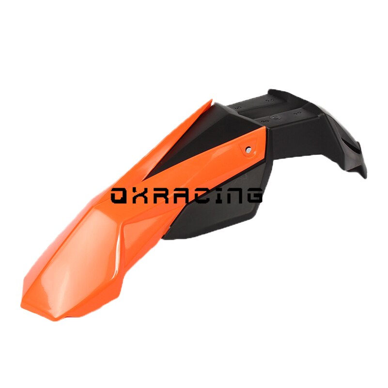 Guardabarros delantero Universal para Motocross, guardabarros para ruedas de 17 pulgadas, todoterreno, Supermoto, Dirt Pit Bike: orange  and black