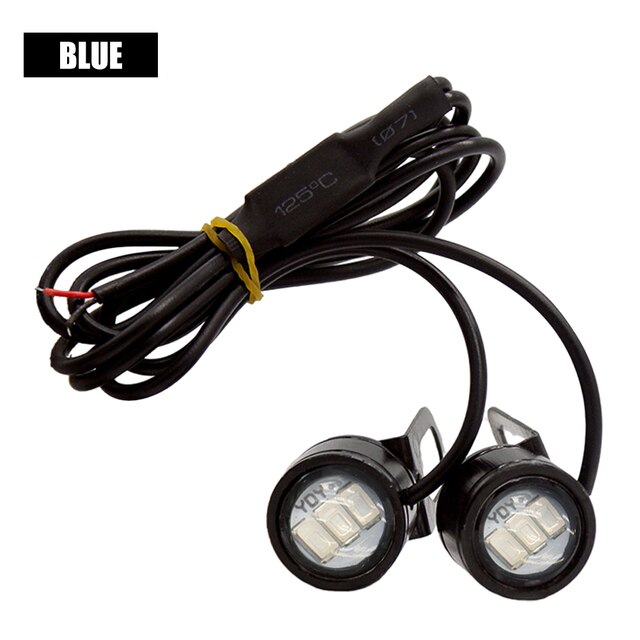 12V Motorcycle LED Eagle Eye Light DRL Daytime Running Light Reverse Parking Signal Yellow Sky Blue Red Eagle Eye Light LED: Blue