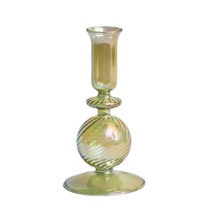 Floriddle Retro Candlesticks Taper Candle Holders Tall Candlesticks Decoration Party Glass Vase Home Decor Wedding Decoration: Brown