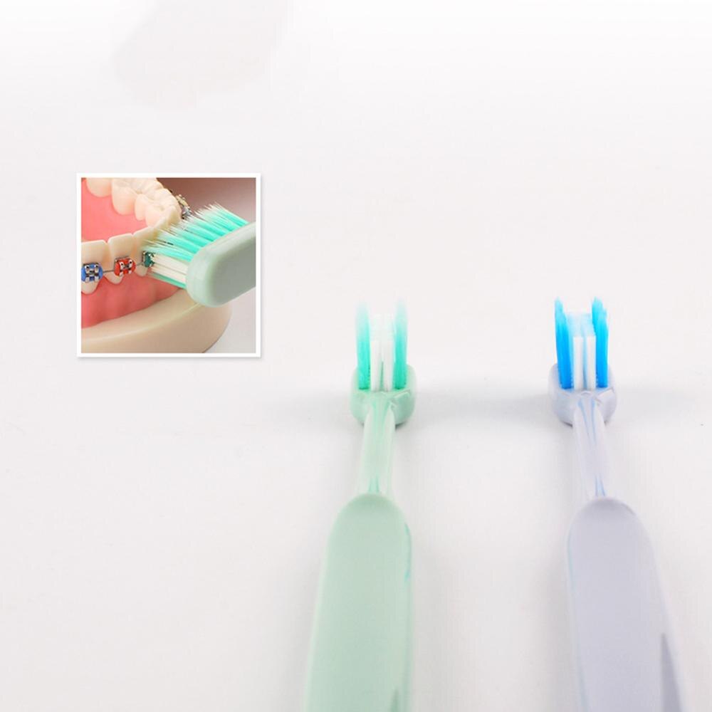 Orthodontic Toothbrush Soft Bristles Braces Tooth Brushes with Cap Interdental Brush Ultra-thin Super Soft Toothbrush Portable