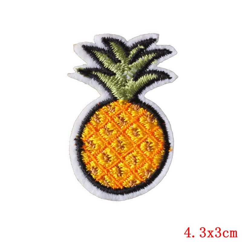 Ananas Geborduurde Ijzer Op Patch Kleding Diy Creatieve Badges Jackfruit Patches Voor Kleding Rugzak Cowboy Jas Stickers F
