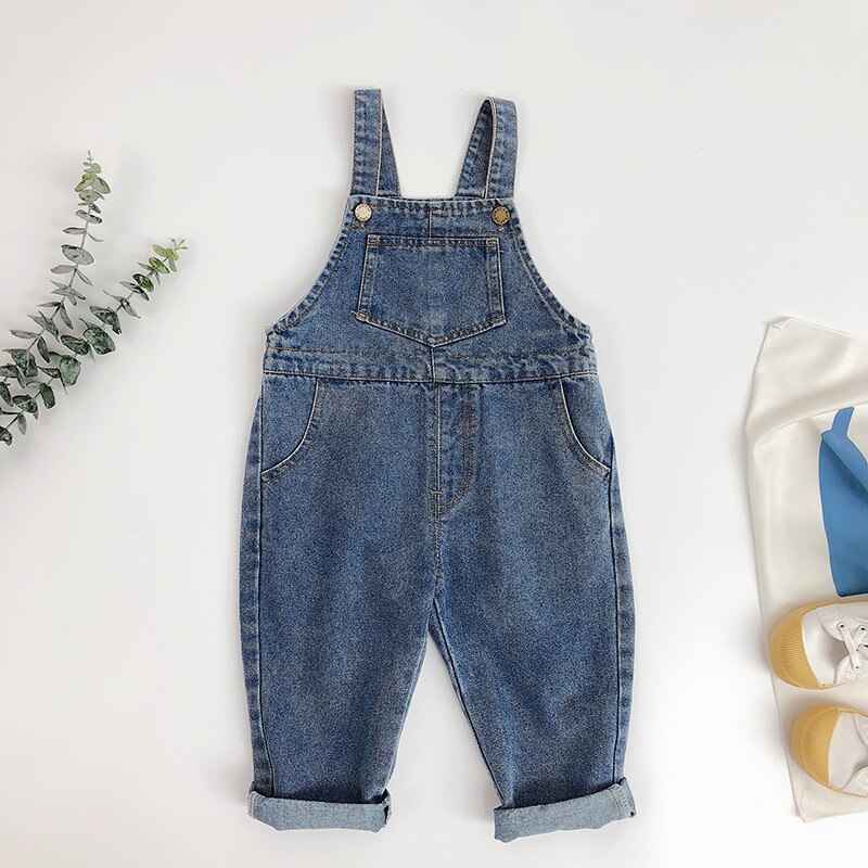 Lente Herfst Jongens En Meisjes Mode Denim Overalls Baby Broeken Koreaanse Stijl Kinderen Alle-Match Toevallige Losse Bib Broek