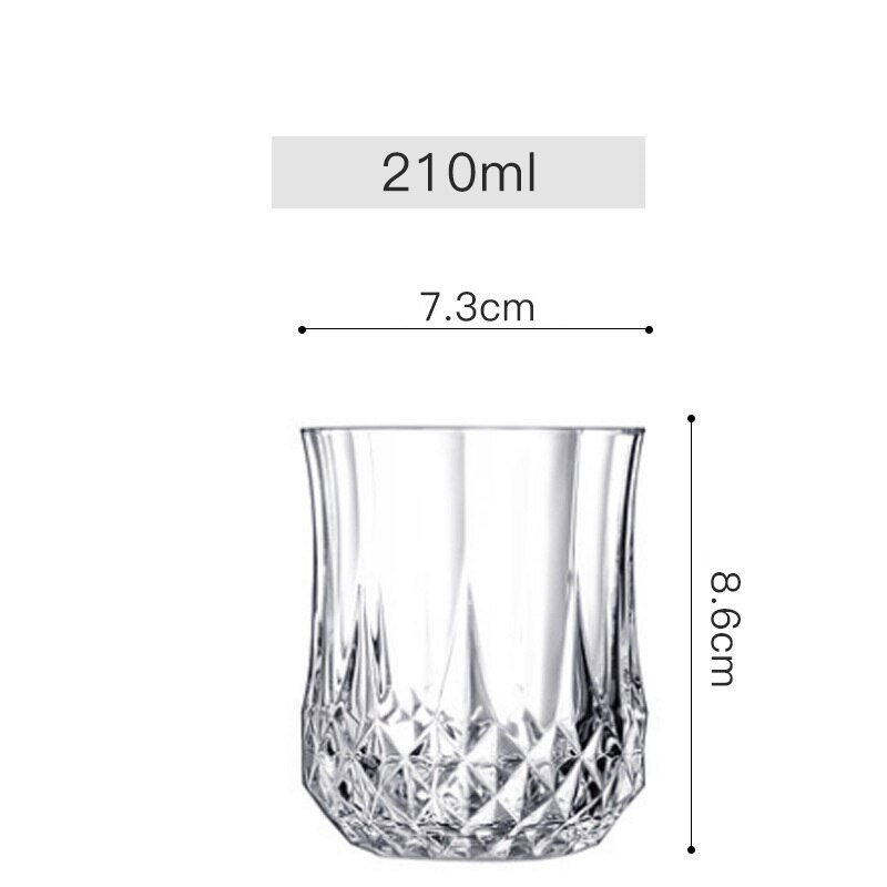 6 teile/satz Whiskey Wein Glas Bahre Saft Kristall Tasse Whiskey Brandy Wodka Gläser 11 entscheidungen transparent Bar Verein Küche Dekor: Blau
