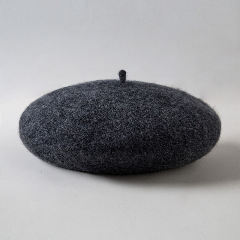 NO.ONEPAUL Female Bonnet Caps Winter All Matched Warm Walking Hat Cap Cheap Women Wool Solid Color Beret: JBR-A7