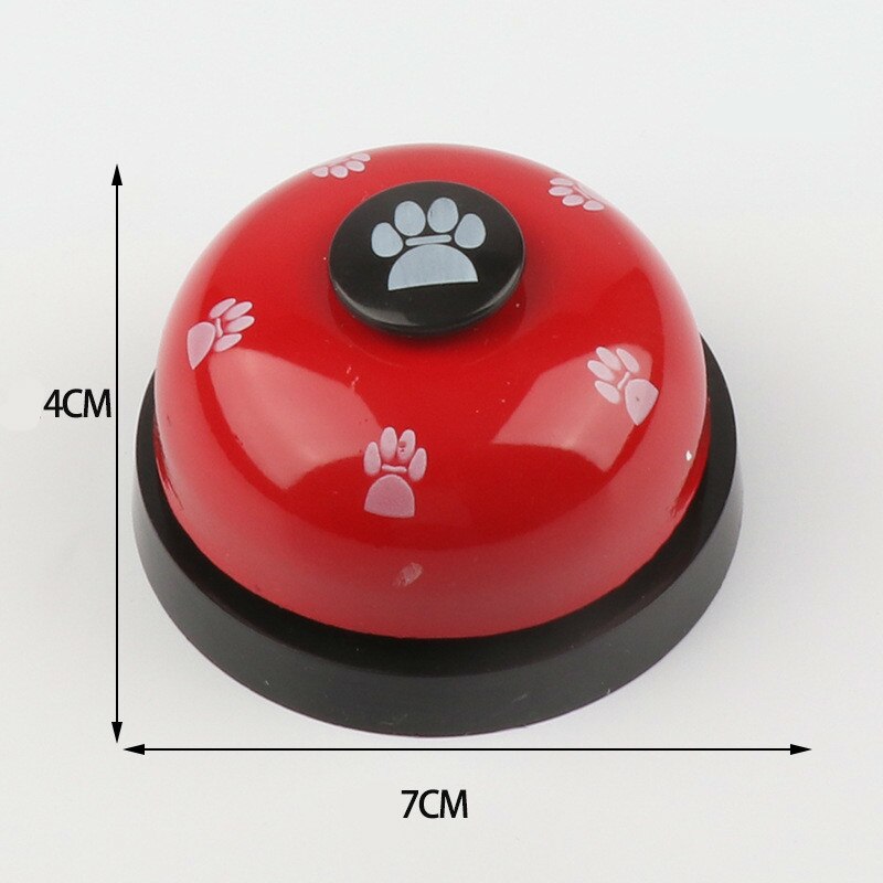 Bellen voor het trainen van huisdieren, hondenbellen voor zindelijkheidstraining en communicatiemiddel, honden en katten, intellectuele speeltjes, geluidsringen en knopbellen: Rood
