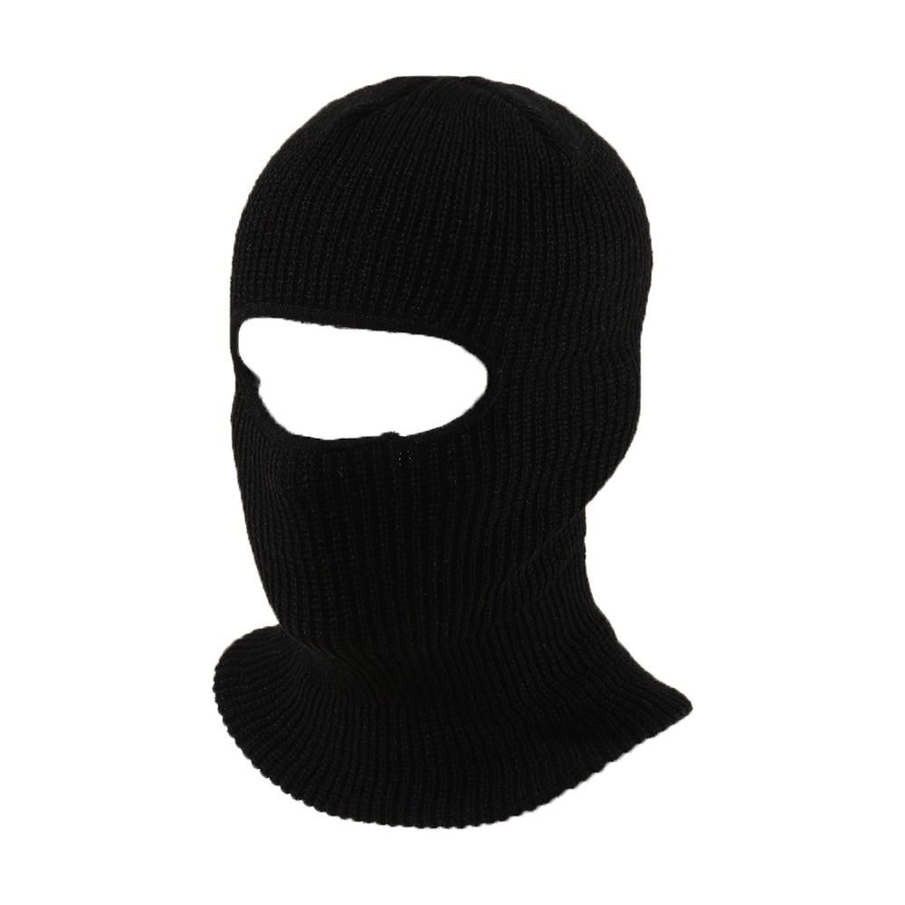 Bonetă pălărie protecție urechi guler cu 1- găuri căciuliță cagulă mască bărbați căciuli căciuli tricotate acoperire completă față căciulă de iarnă pentru femei: Alb