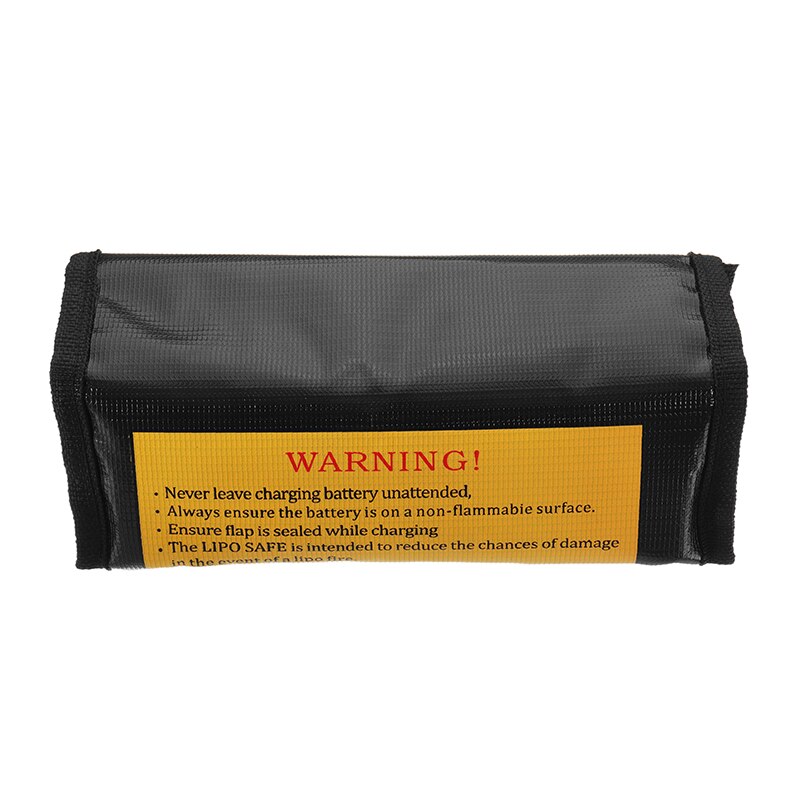 Black Version Lipo Battery Portable Fireproof Explosion-proof Safety Bag Fire Resistant 185x75x60mm for RC Lipo Battery