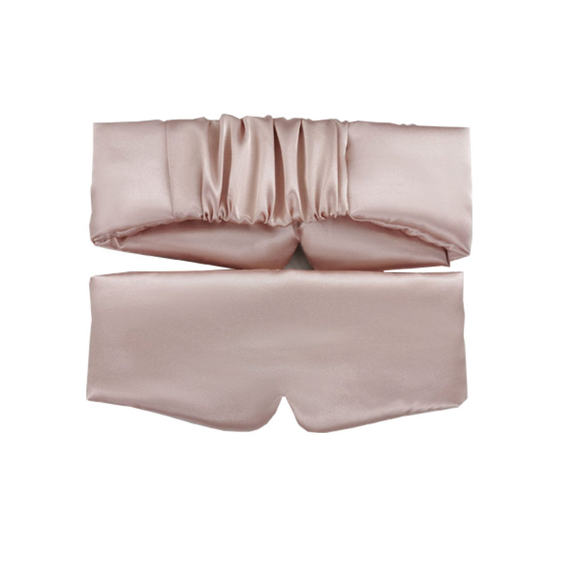 Masque de sommeil en Satin de soie pour hommes et femmes, confortable, cache yeux, ombrage, Patch pour la relaxation, élargi, sommeil, santé: Pink