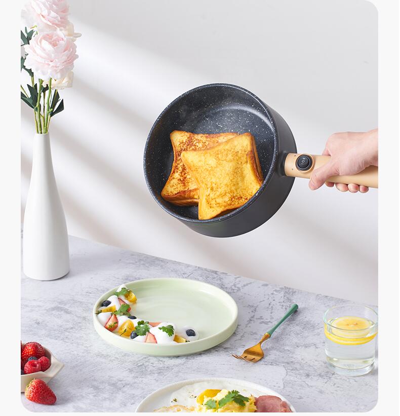 220V 1.2L Mini Multi Cooker Non-Stick Electric Rice Cooker Portable Frying Pan Fast Heating Pot For School Office Travel