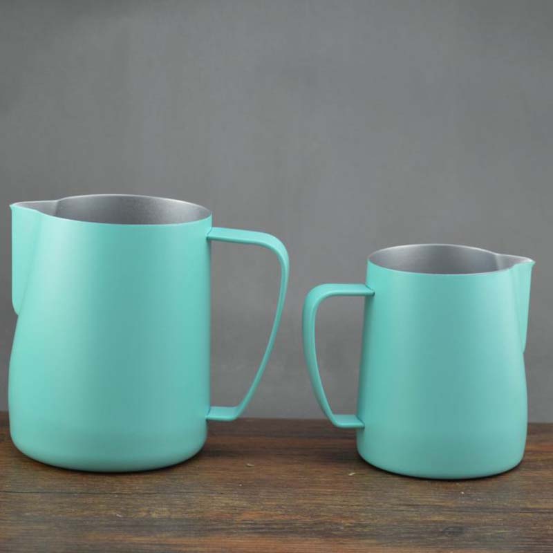 304 rostfria kaffekanna barista redskap 350ml 600ml latte art: 600ml / Tiffany blå