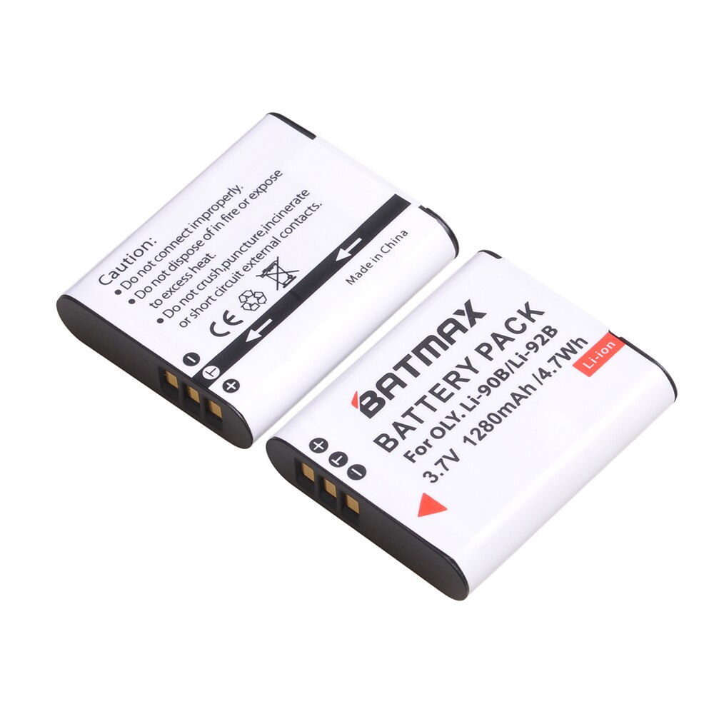 1280mAh LI-90B LI 90B LI90B TG-5 LI-92B Batterie per Foto/Videocamera per olympus Tough Tg-tracker Sh-1 sh- 2 SP-100 IHS Duro TG-1 iHS TG