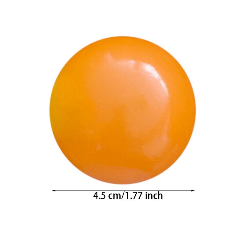 Globbles, Anti Stress Reliever Balls, Squish & Fidget Toys, Sticky Wall Balls Alleviate Tension, Anxiety Christmas for Kids: B 4.5cm 1PC orange