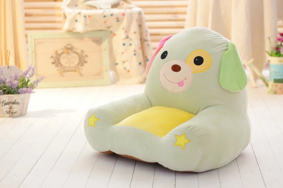 Tegneserie børns lille sofa plys legetøj tatami doven stol tilbage baby afføring 0-6 år gammel baby sæde sofa: Hund