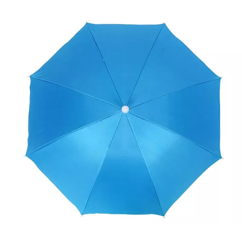 Faltbare Regenschirm Hütte Camping Angeln Kopfbedeckung Kappe Strand Sonnencreme Regen Hüte Wasserdicht Wandern Radfahren Regenschirme Bunte Kappen: Himmel Blau