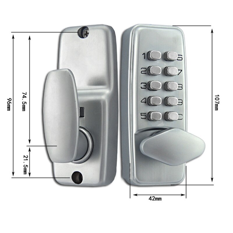 Keyless Mechanical Keypad Code Lock Digital Locker Home Entry Security Safety Door Loc