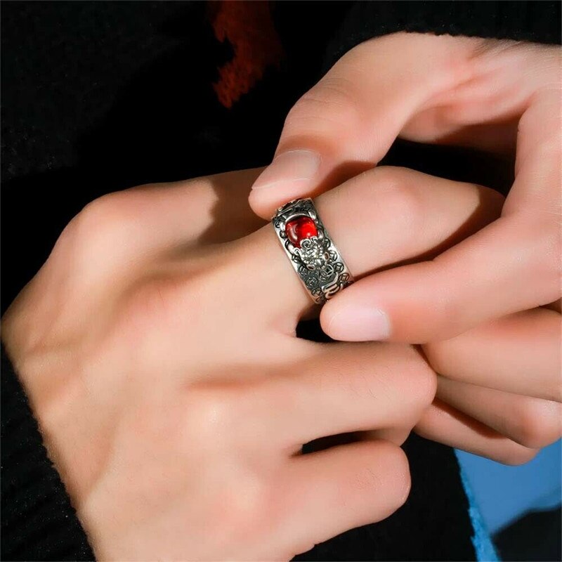 unisex Pixiu Ring - Verstellbare Feng Shui Amulett - Schutz & Wohlstand - Jahrgang Tiermotiv