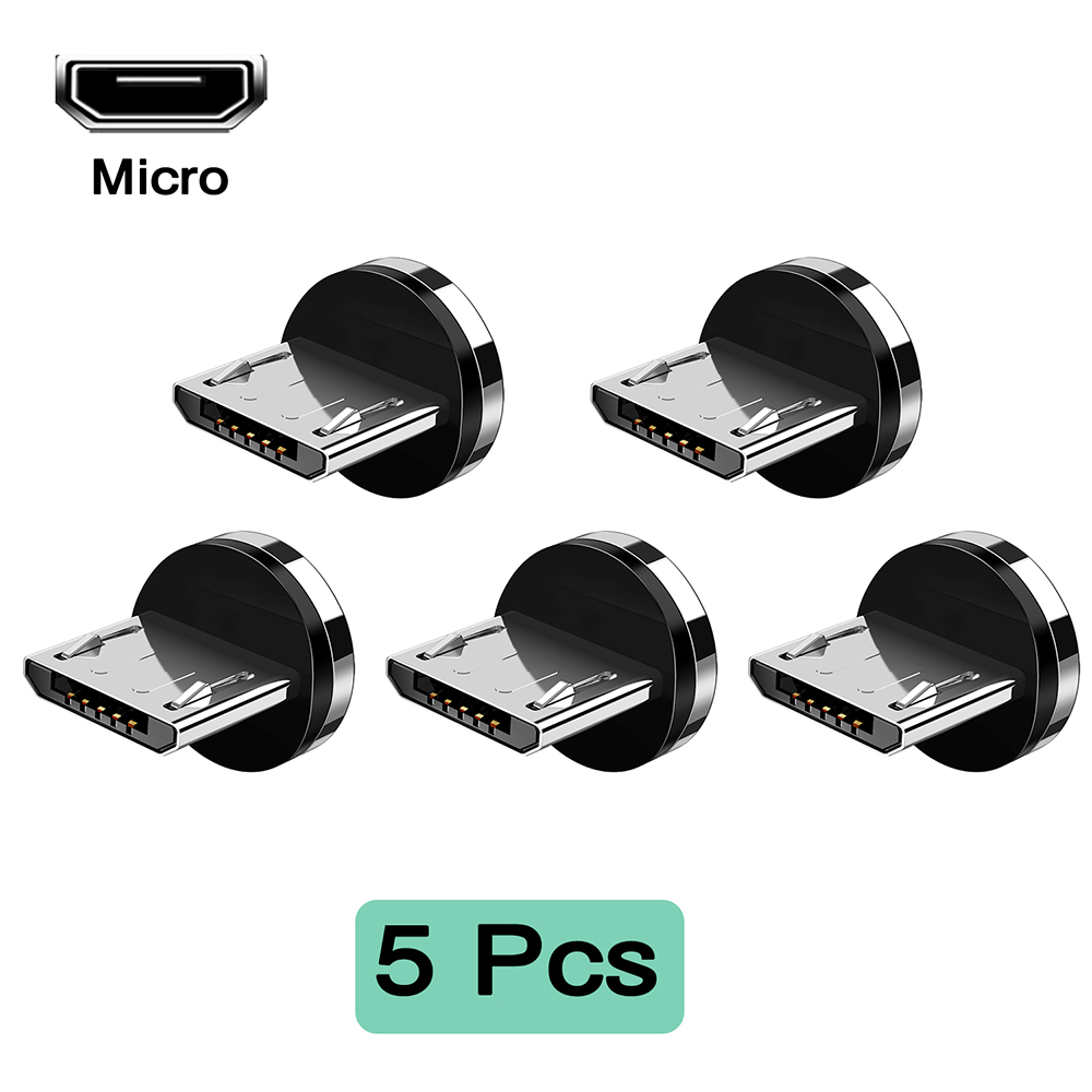 5 sztuk uniwersalnych końcówek magnetycznych do okrągłego kabla magnetycznego typu C Micro USB Części zamienne do telefonu komórkowego Adapter wtyczki przeciwpyłowej: Beżowy