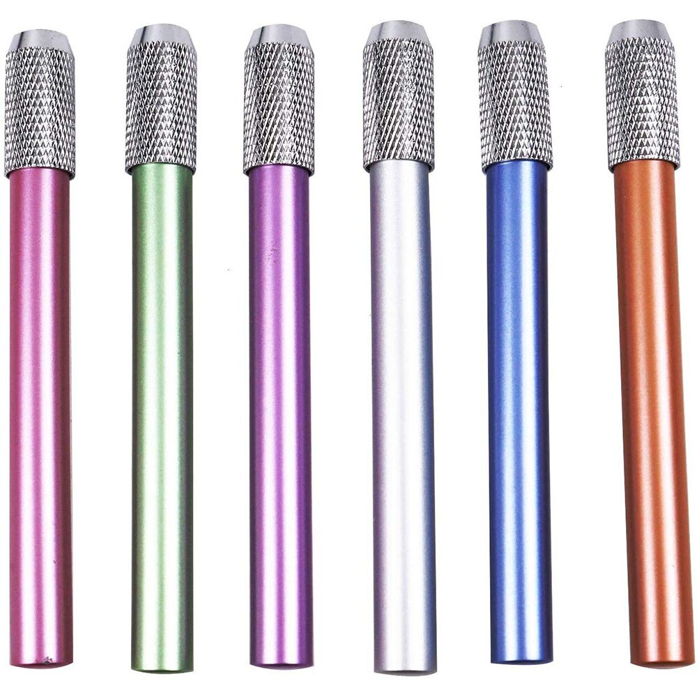Adjustable Pencil Lengthener Handy Premium Aluminum Pencil Extender Holder For School Office Supplies Art Writing Tool(6 Colors)