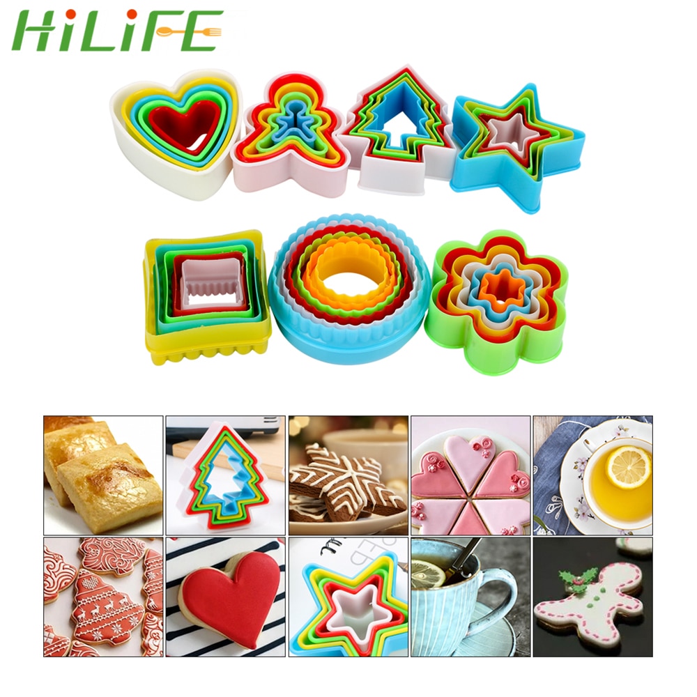 Hilife Cookies Cutter Mallen Cakevorm Plastic Cookies Cake Decorating Biscuit Plunger Vormen Leuke Diy Bakken Tools