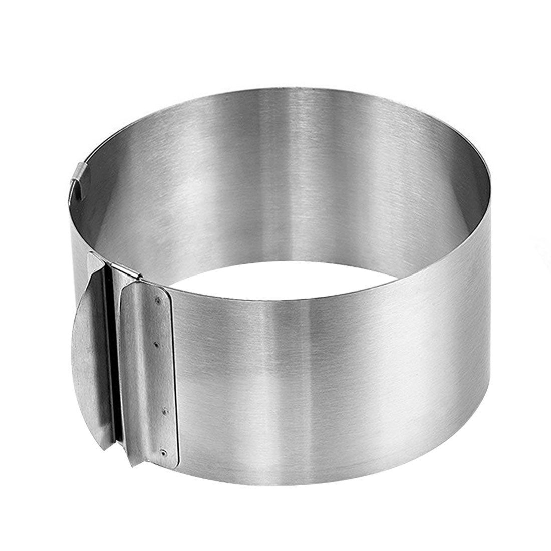 Retractable Stainless Steel Circle Mousse Ring Cake Baking Tool Set Size Shape Adjustable Silver Cookie Fondant Cake Molds