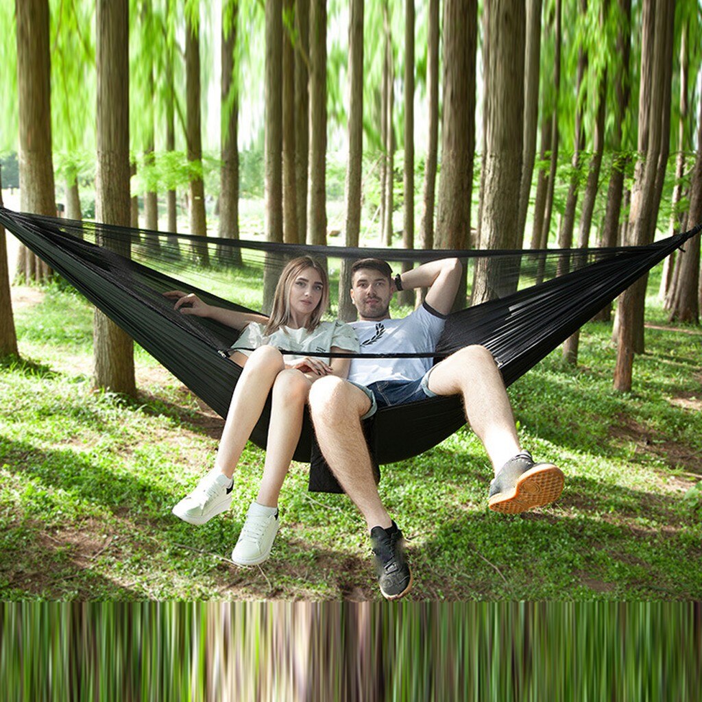 Ultraligh Portable Outdoor Camping Mosquito Outdoor Camping Hammock With Mosquito Net Nylon Hanging Bed Sleeping Swing#35