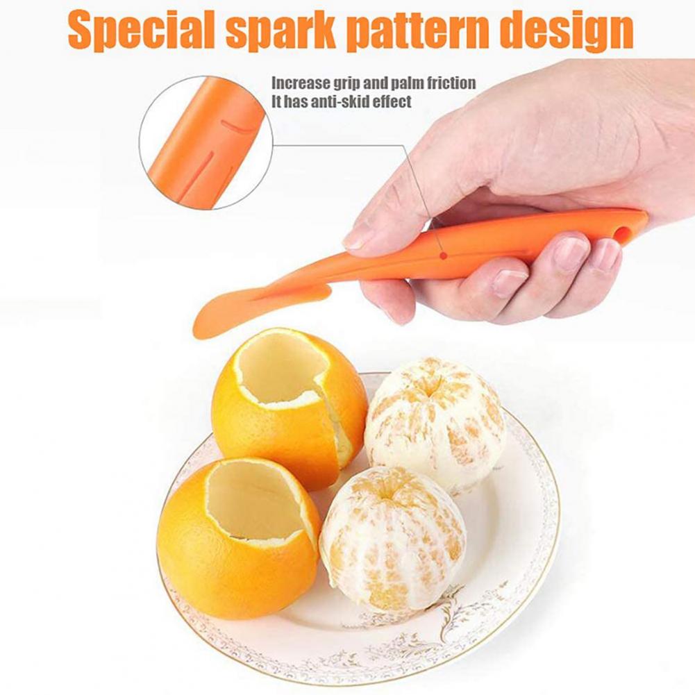 1pcs/set Practical Long Orange Peeler Section Peel Compact Orange Juice Compact Plastic Helper