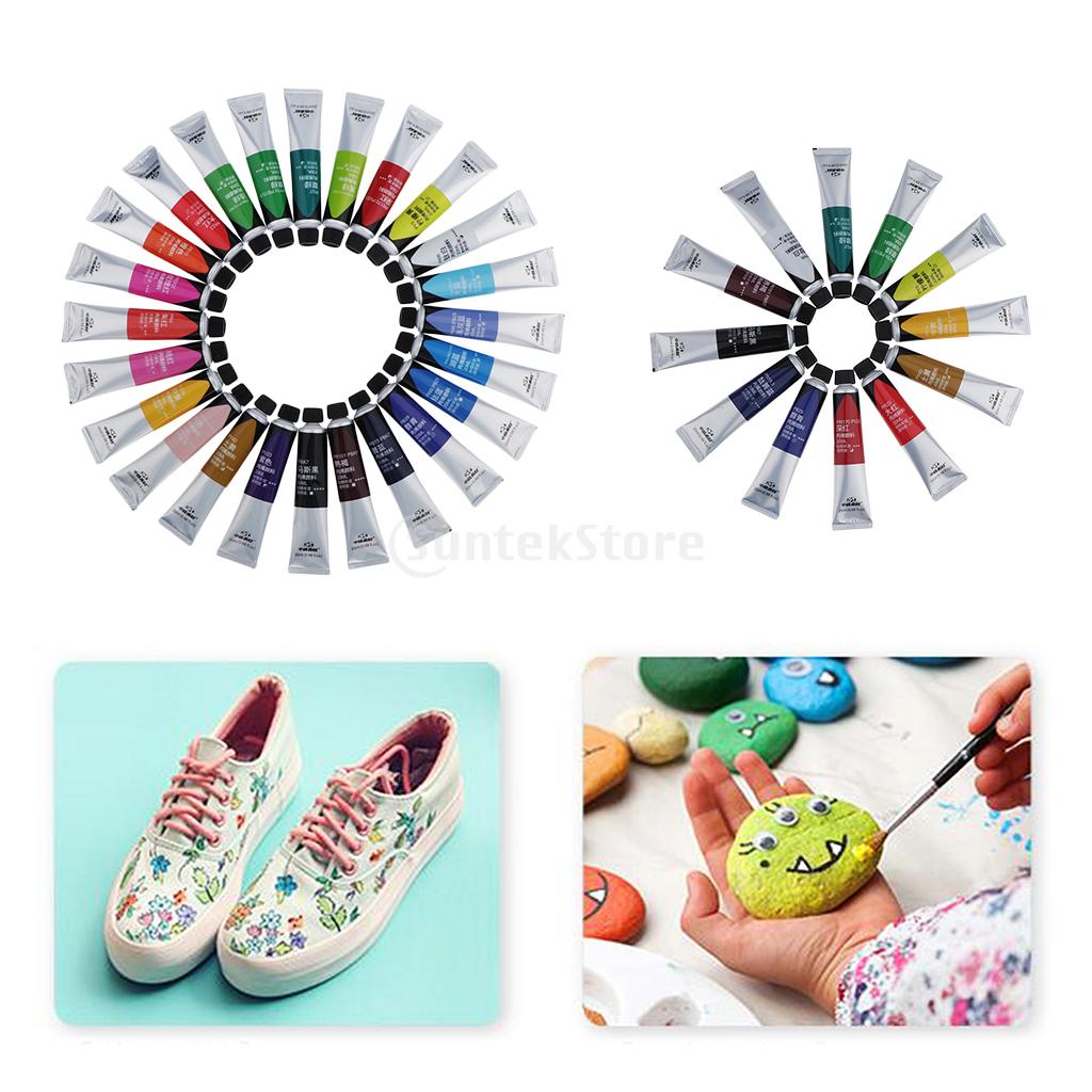 12/24x Waterproof ACRYLIC PAINT Set Artist Kids Painting