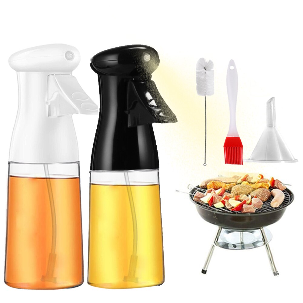 210ml Oil Spray Bottle Kitchen Oil Bottle Cooking Baking Vinegar Mist Sprayer Barbecue Dispenser Bottle Set Grilling Roasting