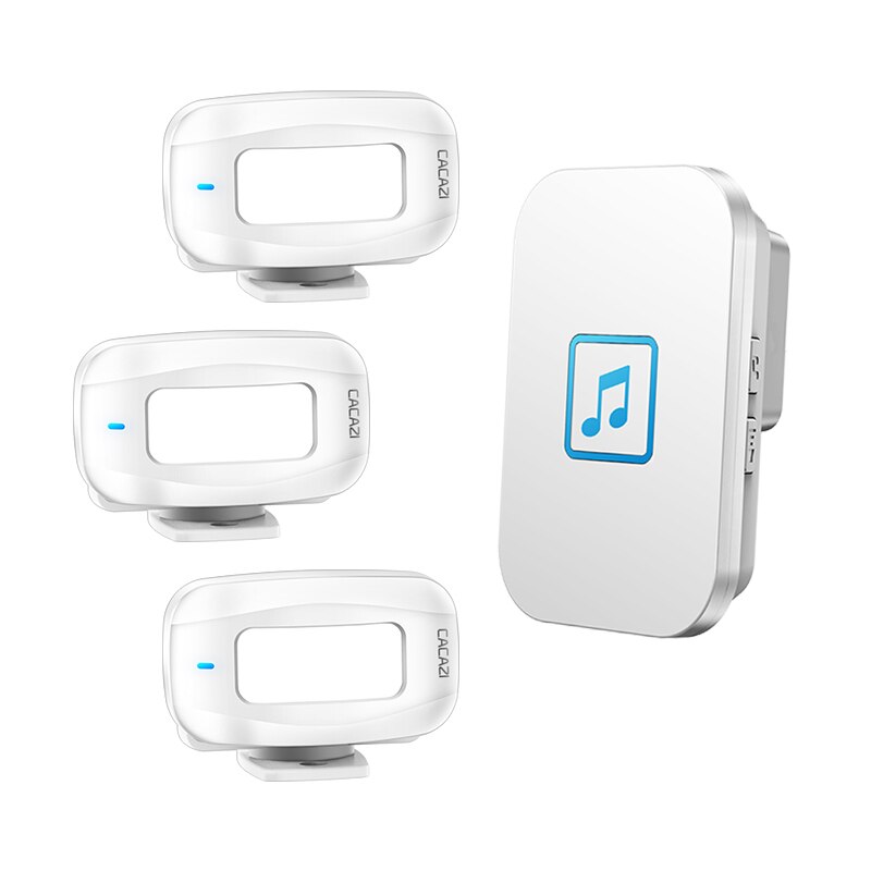 Cacazi Draadloze Pir Bewegingsmelder Infrarood Deurbel Security Alarm 433Mhz Afstandsbediening Winkel Welkom Thuis Sensor Deurbel: 3PIR 1RE
