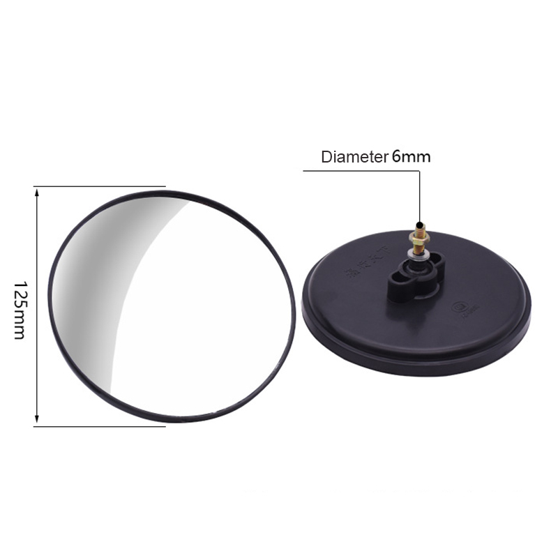 Trehjulet rund konkav konveks spejl 6mm/8mm 360 graders justerbar motorcykel auto bilcykel 4- hjul reflektor bakspejle