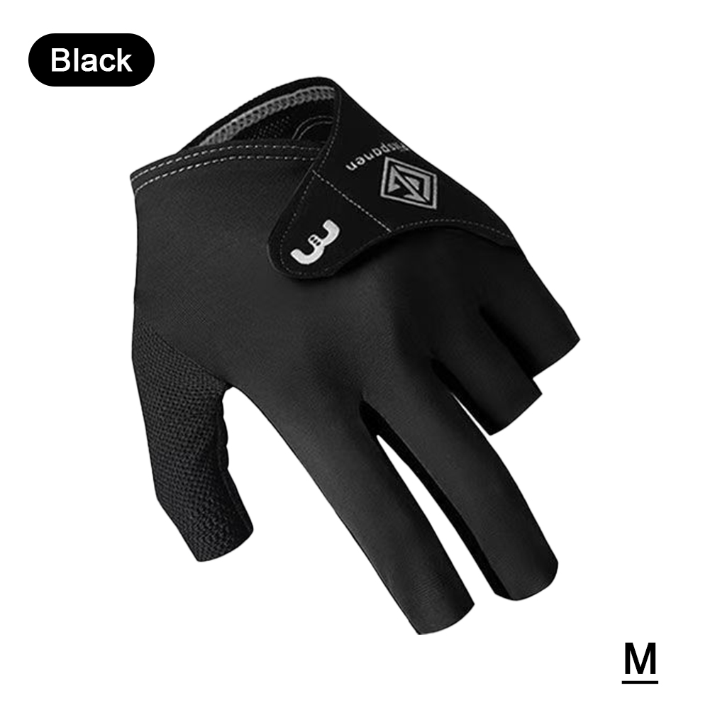 1Pcs Billiard Glove Open 3 Fingers Sports Gloves Billiard Left Hands Anti-Slip Breathable Perspire Women Men Unisex: M / WHITE