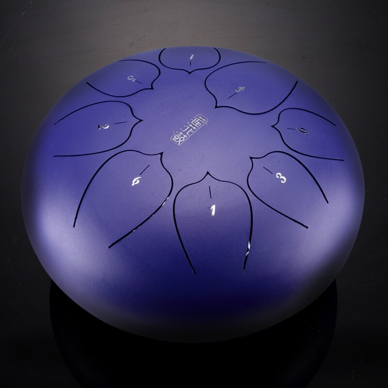 Hluru TL08-08 drum F tone Lavender mini hanpan pentatonic musical instrument steel tongue drum tank drum percussion instrument: Purple